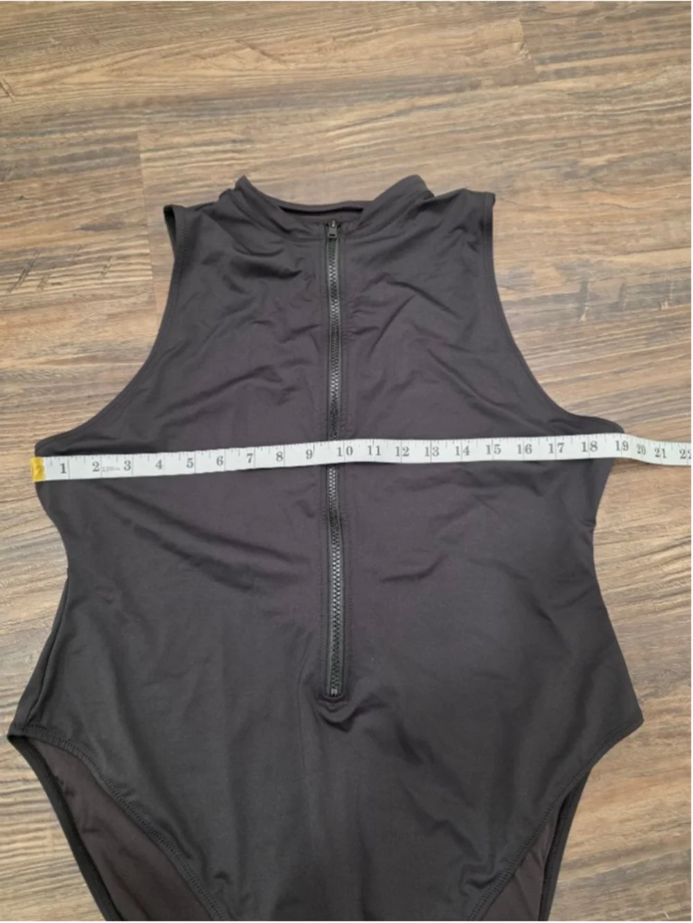 SKIMS Zip Front High Neck One Piece Swimsuit Black 3X Recycled Nylon NWOT - Picture 6 of 8